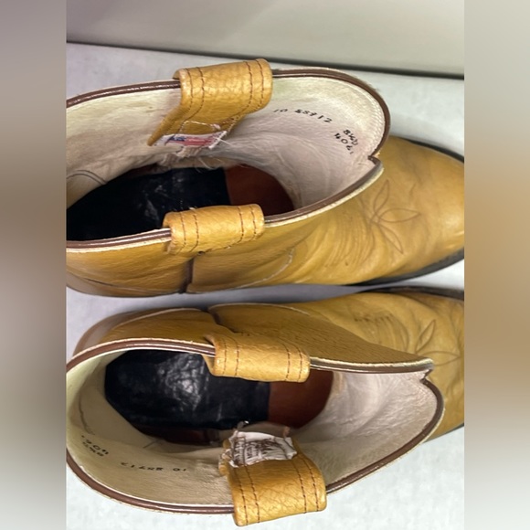 Mens Olathe 16” Tall Brown Cowboy Boots 8.5 10-88912 Light Brown Made In USA - Picture 5 of 11